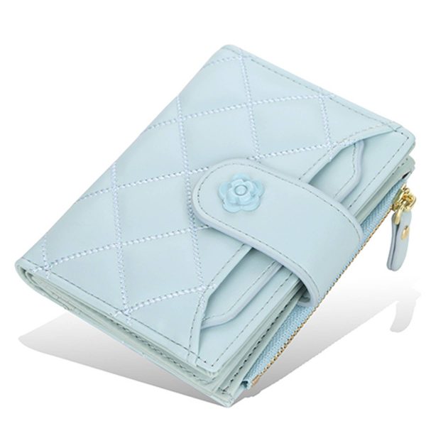 PU Leather Small Wallets Card Holder With Zipper for Women