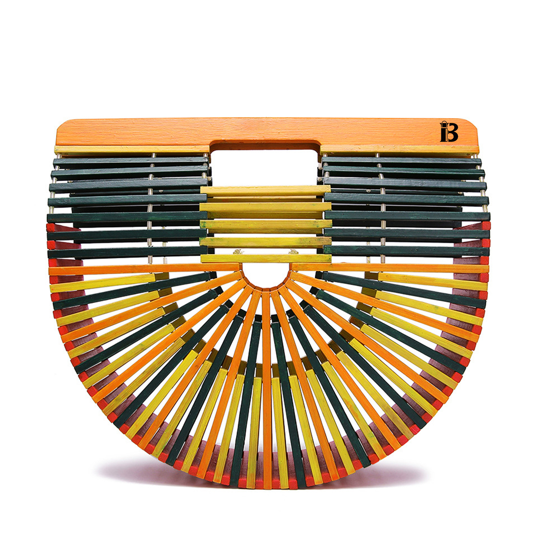 Wood Handmade bamboo and rattan handbag