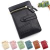 Women's PU Leather Short Zipper Purse