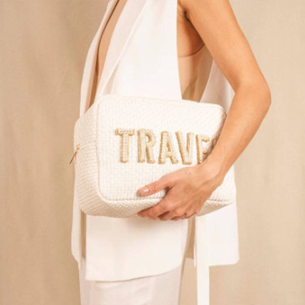 Jute Simple waterproof travel toiletry bag