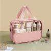 Travel Clear PVC&PU Cosmetic Makeup Bag for Women