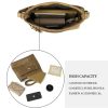Brown PU Business Commuting Tassels Messenger Bag for Women