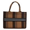 Canvas Tote Bag Simple Stripe Large Capacity