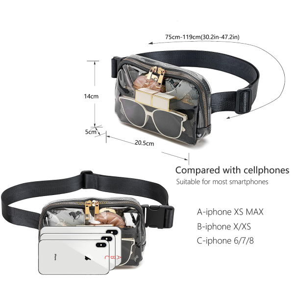 Clear Crossbody Waist Bag for Sports