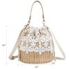 Jute Big Capacity Travel Tote Purse Woven Straw Hobo Bag