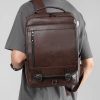 PU Leather Multi-function Retro Casual Backpack