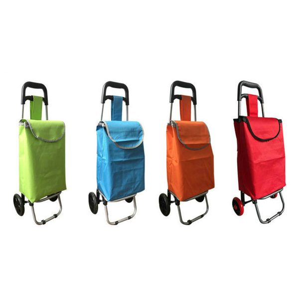 Foldable Shopping Cart For Groceries With Wheels And Bag