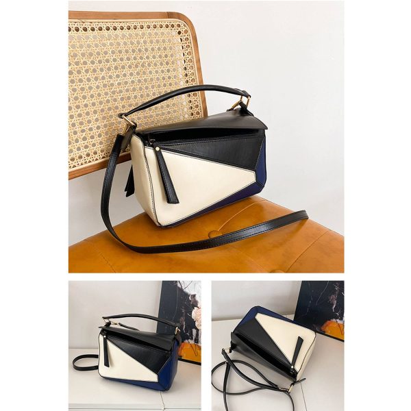PU Contrast Crossbody Handbags Shoulder Bag For Women