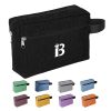 Handheld double layered women's makeup bag