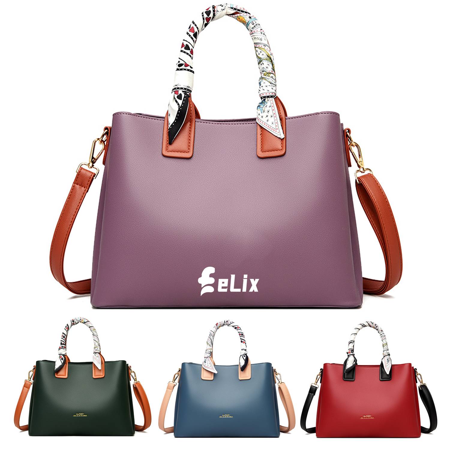 Large Capacity Hand-Held Single-Shoulder Cross-Body Bag