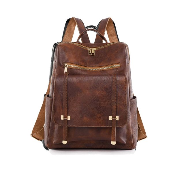 Vintage PU Leather Backpack