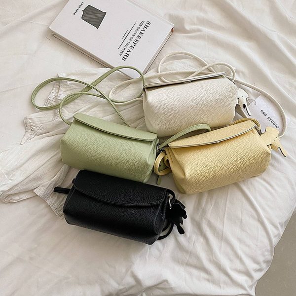 PU Leather Crossbody Shoulder Bag With Elephant Pendant