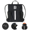 Drawstring Backpack With Shoe Compartment and Water Bottle