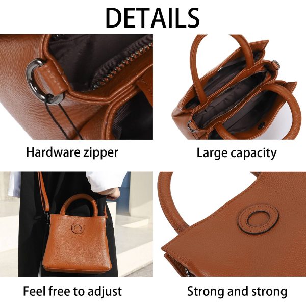 Genuine Leather large capacity stylish Bucket tote bag