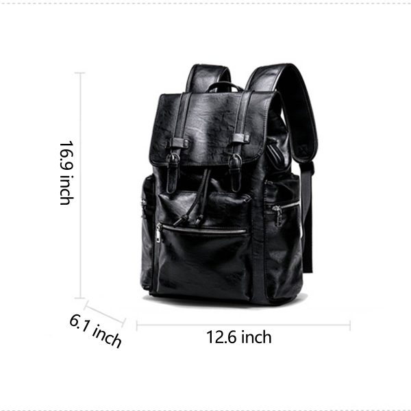 PU soft leather backpack