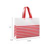 Non-Woven Horizontal Stripe Tote Bag
