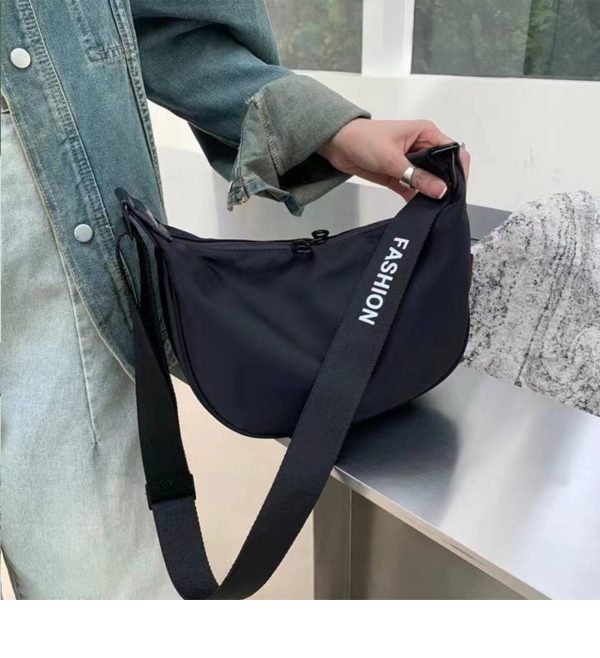 Wide Strap Large Capacity Nylon Crossbody Bag