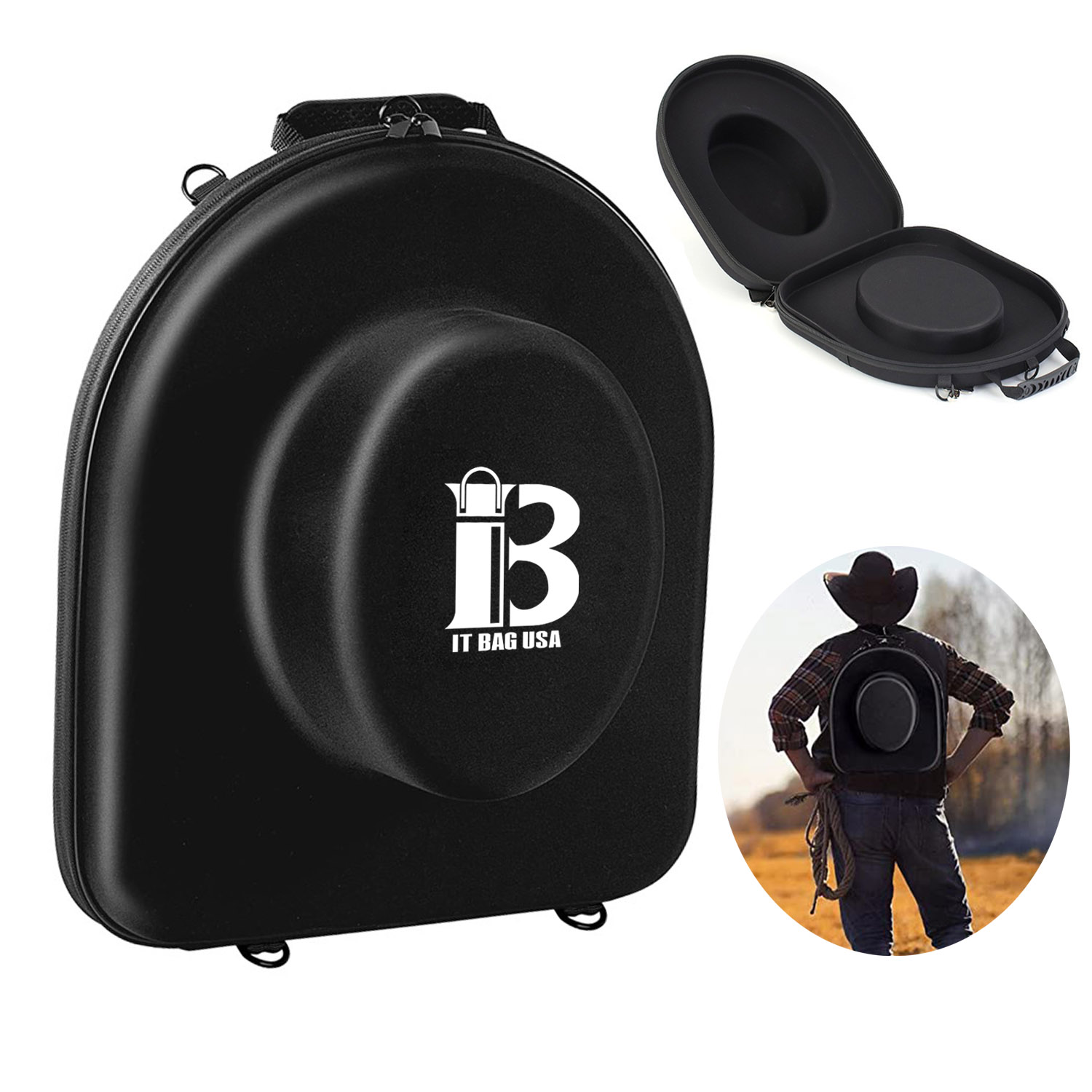 Hat Storage Bag Straps to Suitcase or Carried on Shoulders