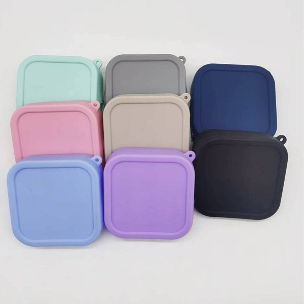 Cosmetics Lipstick Headphones Silicone Small Square Bag