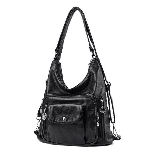 Retro PU Leather Fashion Tote Bag
