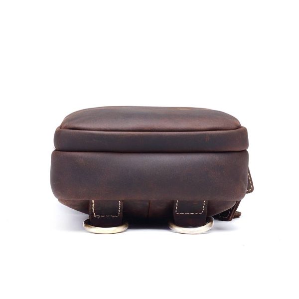 Genuine Leather Diagonal Shoulder Bag For Men