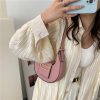 PU Leather Crescent Saddle Tote Bag