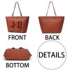 PU Large capacity bow tote bag