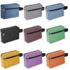Handheld double layered women's makeup bag
