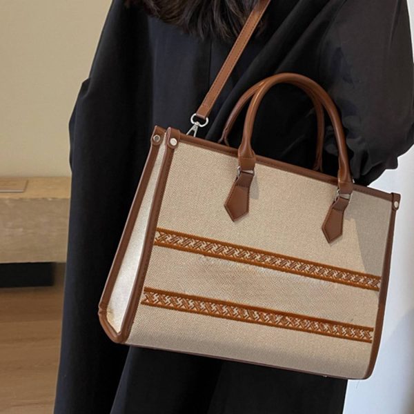 Canvas Crossbody Bag Fashion Large Capacity Tote
