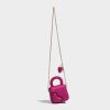 PU Leather Chain Love Shaped Crossbody Bag
