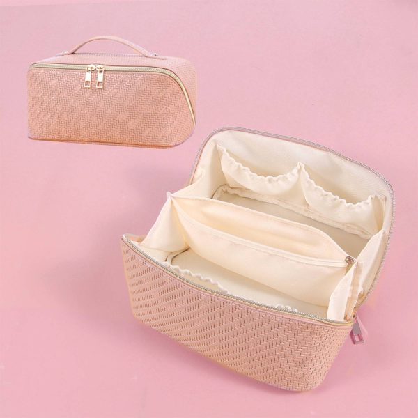 Makeup Bag, Pu Leather Waterproof Women Portable