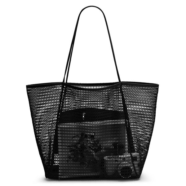 Polyester Casual Beach Mesh Tote Bag