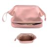 PU Leather Double Layer Cosmetic Bag