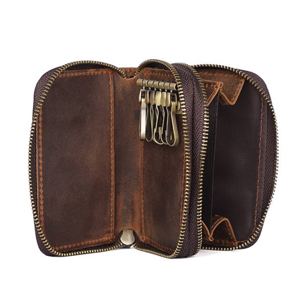 Premium Leather Keychain Case Wallet