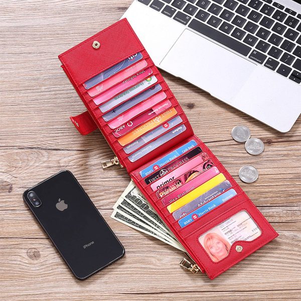 PU Leather Women's Purses RFID Bifold Wallet