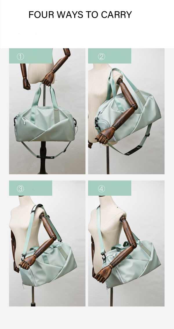 Gym Duffel Travel Bag with Wet Pocket Shoes for Women