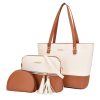 PU Fashion Wallet Tote Bag Shoulder Top Handle Satchel