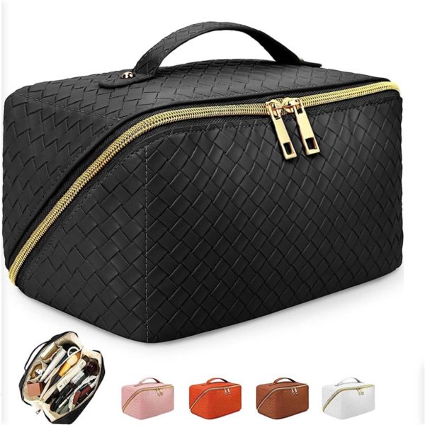 Portable PU Leather Makeup Bag