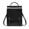 Genuine Leather Ladies Vintage Large Black College Backpacks