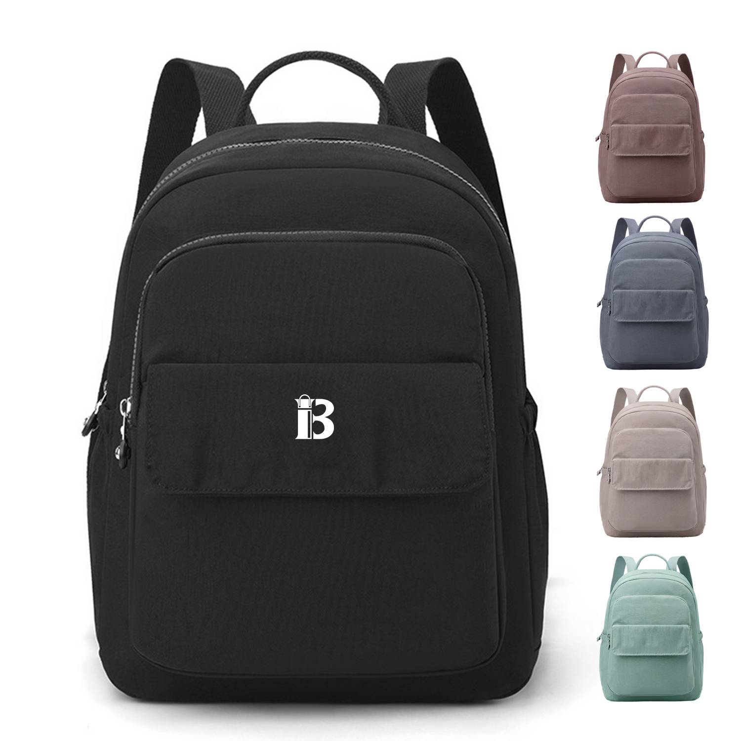 Nylon Backpack Solid Color Simple Fashion for Women