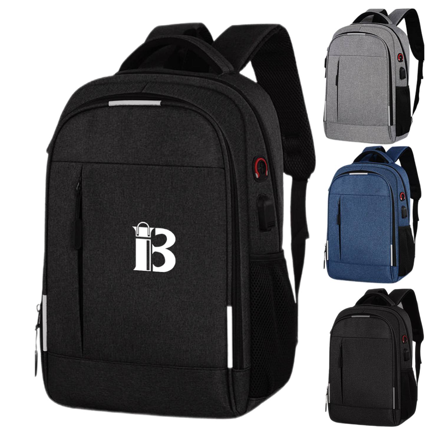 Business Computer Oxford Backpack With Usb Charging Port