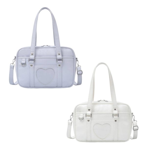 Cute square PU Leather Handbag Tote Bag