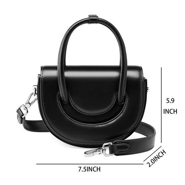 Genuine Leather Solid shoulder cross-body tote bag
