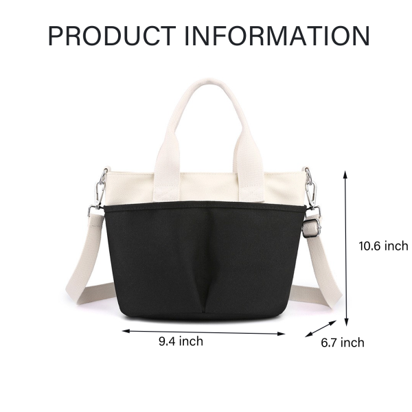 Canva Crossbody Bag Handbag With Multi Pocket