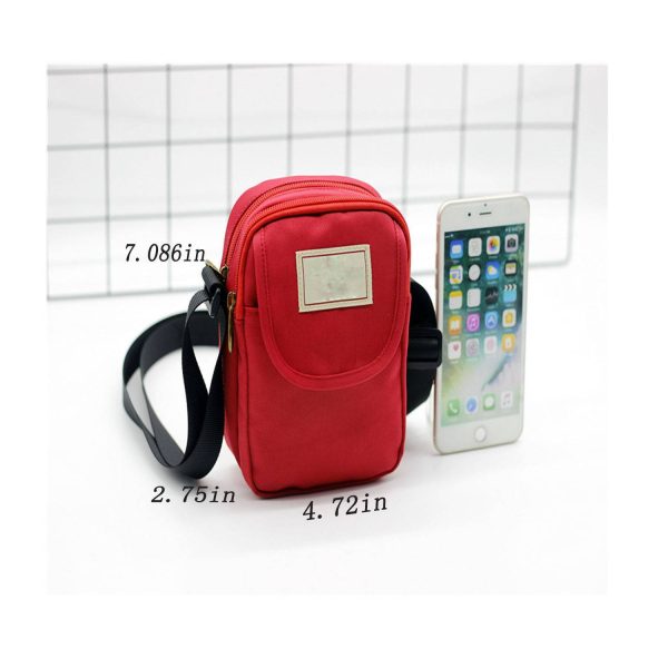 Outdoor leisure vertical square mobile phone satchel