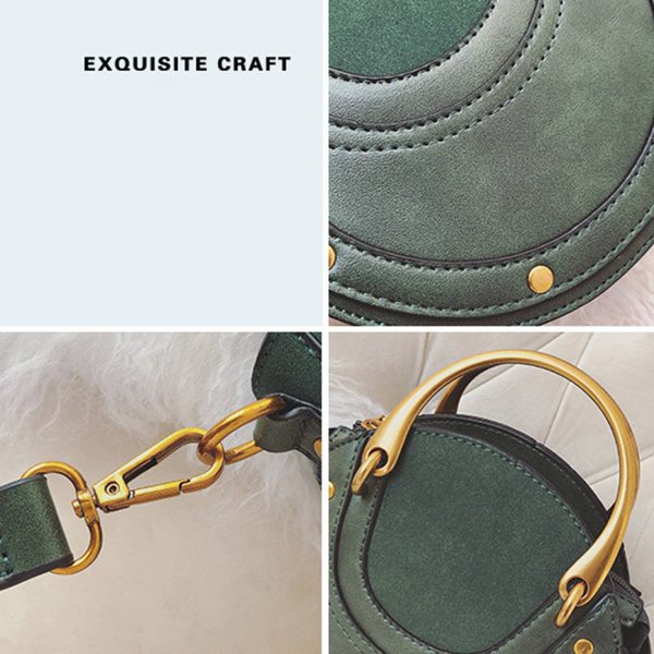 Pu Vintage round Frosted Cross-body bag