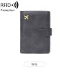 PU Leather RFID Passport/Card Wallet With Arita holder