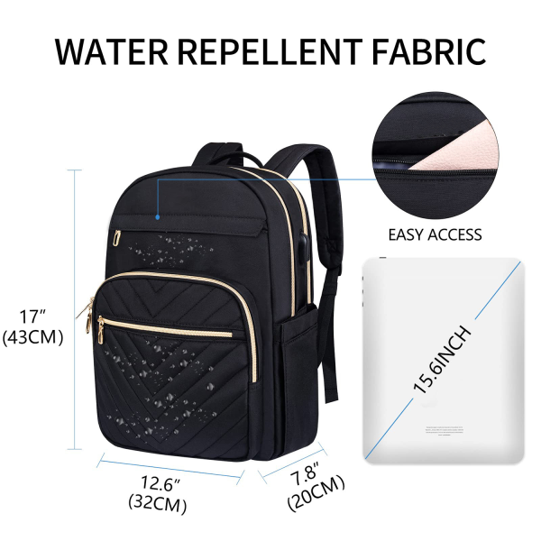 Oxford Waterproof Travel Backpack With Usb Charging Port