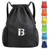 Nylon Large Drawstring Backpack Sports Bag