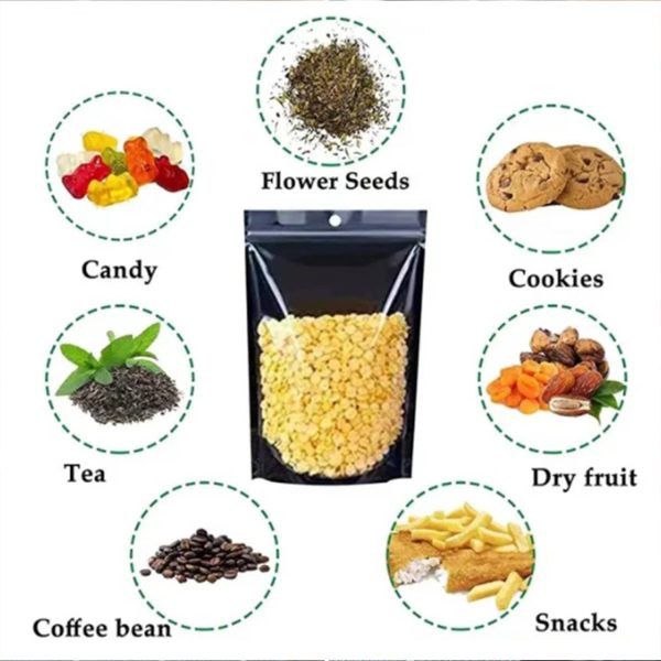 Food Storage Mylar Packaging Pouch Bag w/ Clear Window